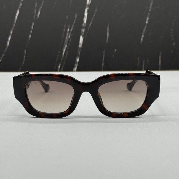 NEW GG1558SK 002 HAVANA BROWN SQUARE WOMEN GUCCI SUNGLASSES main image 7